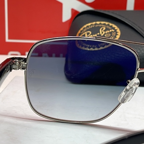 BNIB Rayban double bridge Silver with Gray Gradient Lenses 3438 - Picture 7 of 9